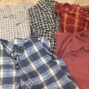 Lot of 5 men’s large short sleeve button downs